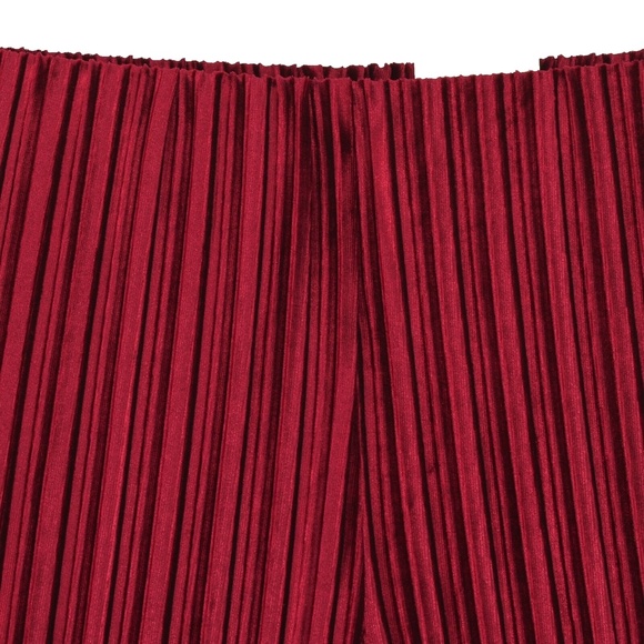 $89 (NWT) Women's Alfani Red Pleated Velvet Pull On Pants, Plus Sizes 1X/2X/3X - Picture 7 of 15